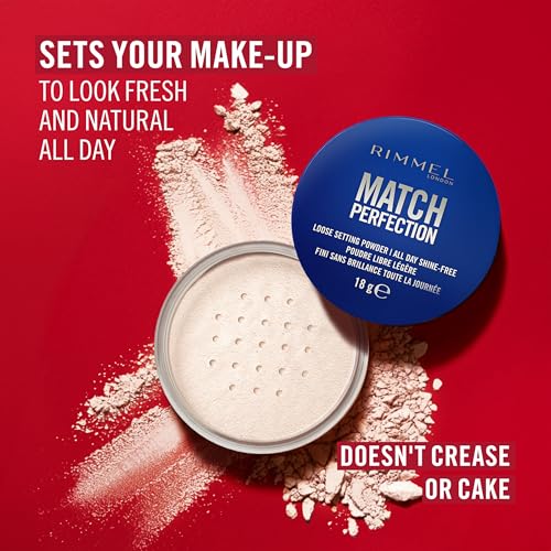 Rimmel Match Perfection Loose Setting Powder, 002 Translucent Honey, Lightweight & Breathable, Matte Finish, Vegan-Friendly Makeup, 18g - Image 5