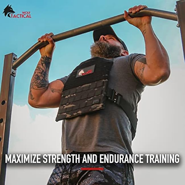 WOLF TACTICAL Quick-Release Weighted Vest for Men Workout Vest, Strength Training Weight Vests Weighted Vest Men