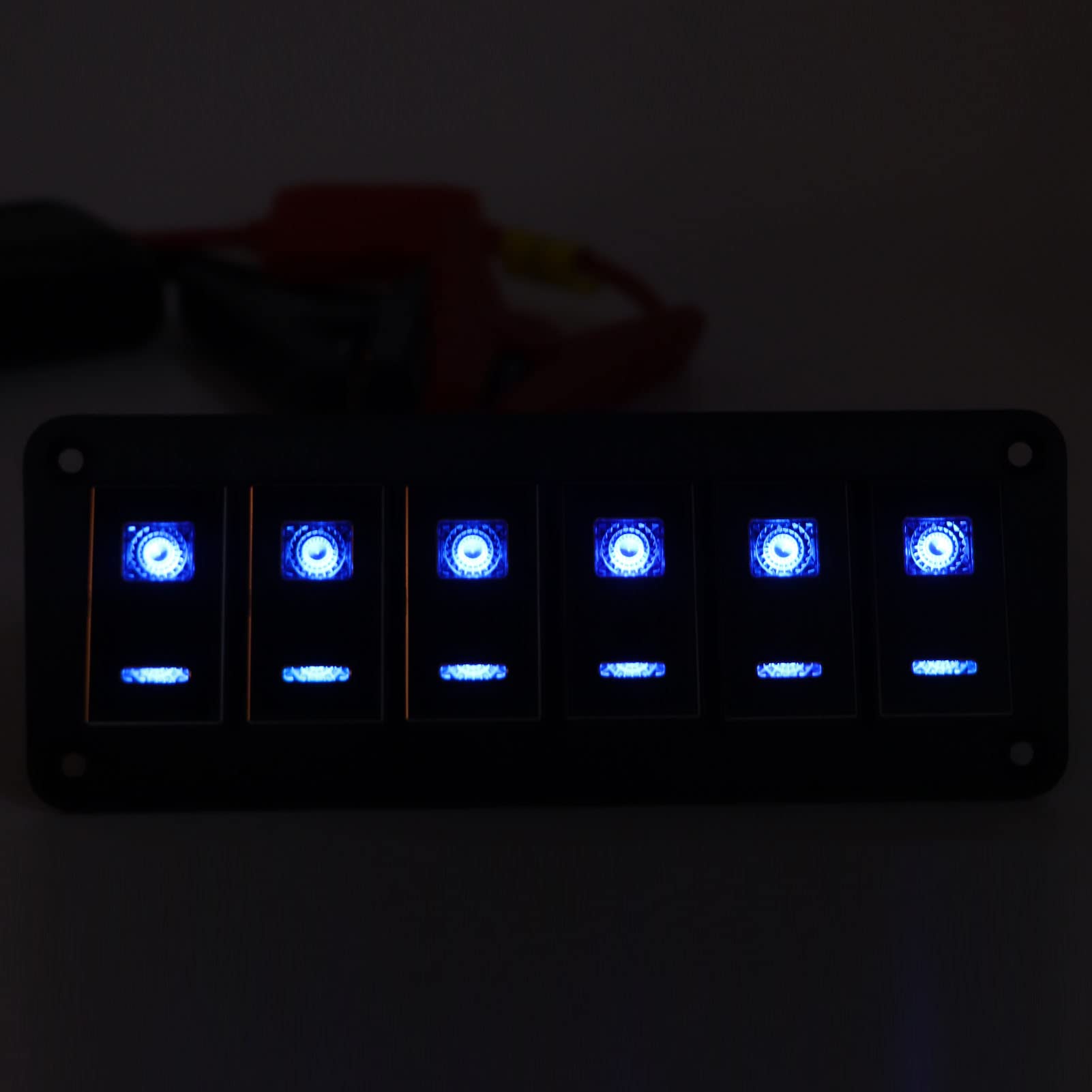 ボート 車 マリン 防水 ロッカースイッチパネル Amazon | RUIZHI スイッチパネル 5連 防水 デュアルUSBソケット 5連 車
