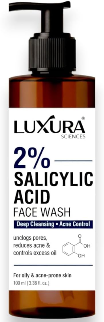 Luxura Sciences Salicylic Acid 2% Face Wash with Niacinamide, Aloe Vera & Tea Tree: 100ml