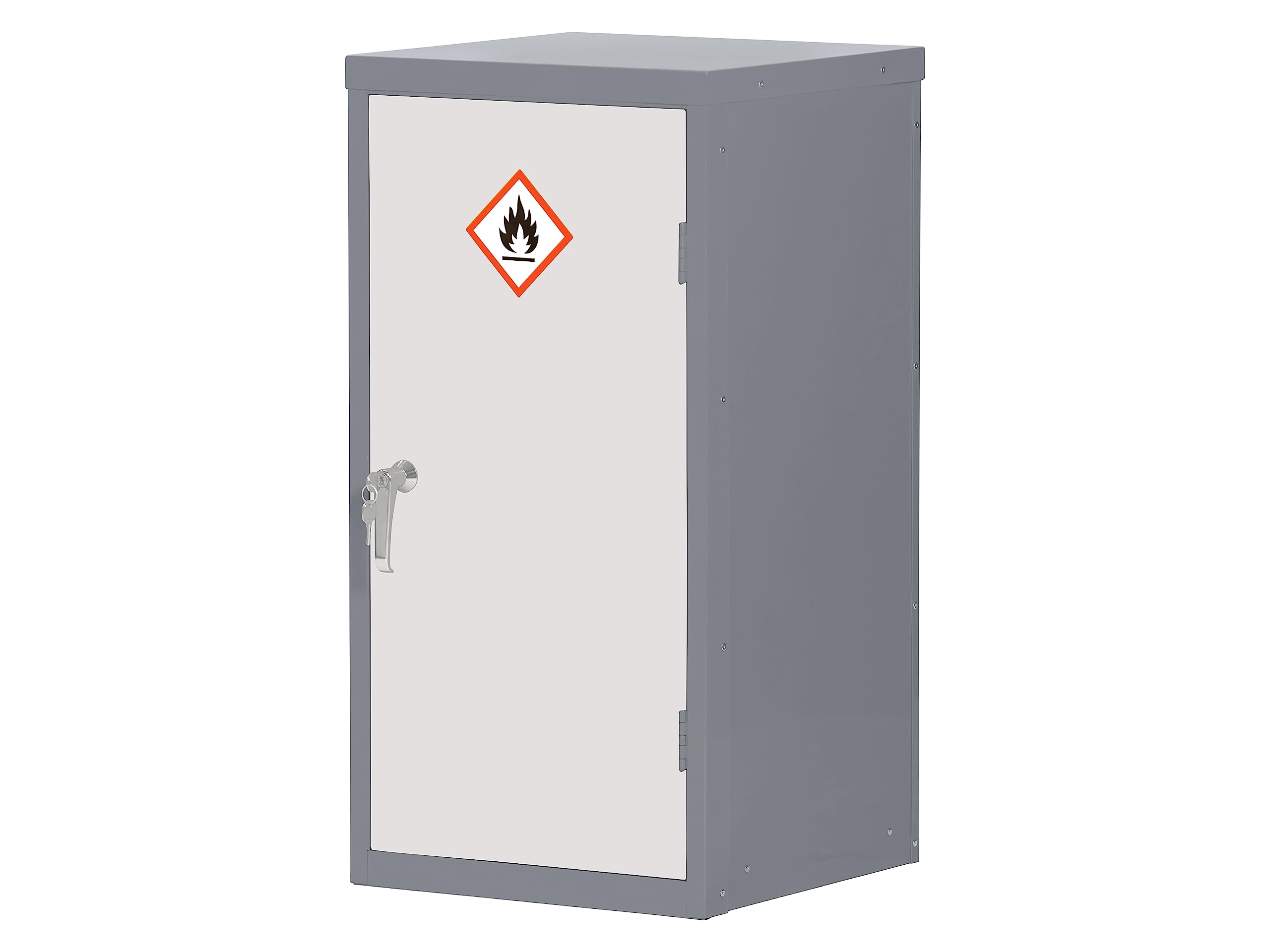 The WORKPLACE Depot Hazardous Cabinet, Dangerous Substance COSHH Storage Unit (Grey, 910(H) x 460(W) x 460(D) mm)