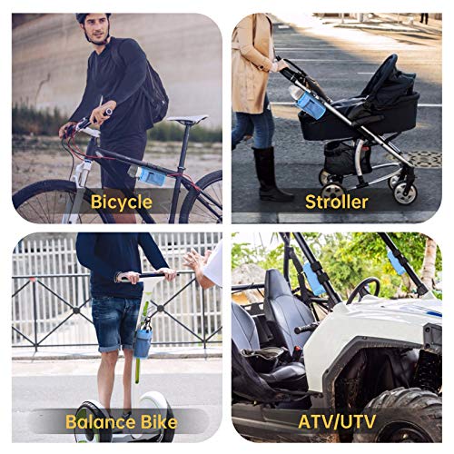Gearv 2Pack Cup Holder For Bike, Scooter And Wheelchair, Water Bottle Holder For Utv/Atv, Walker, Golf Cart And Beach, Universal Drink Holder Accessories With Net Pocket And Cord Lock (Ocean Blue) #TOP5