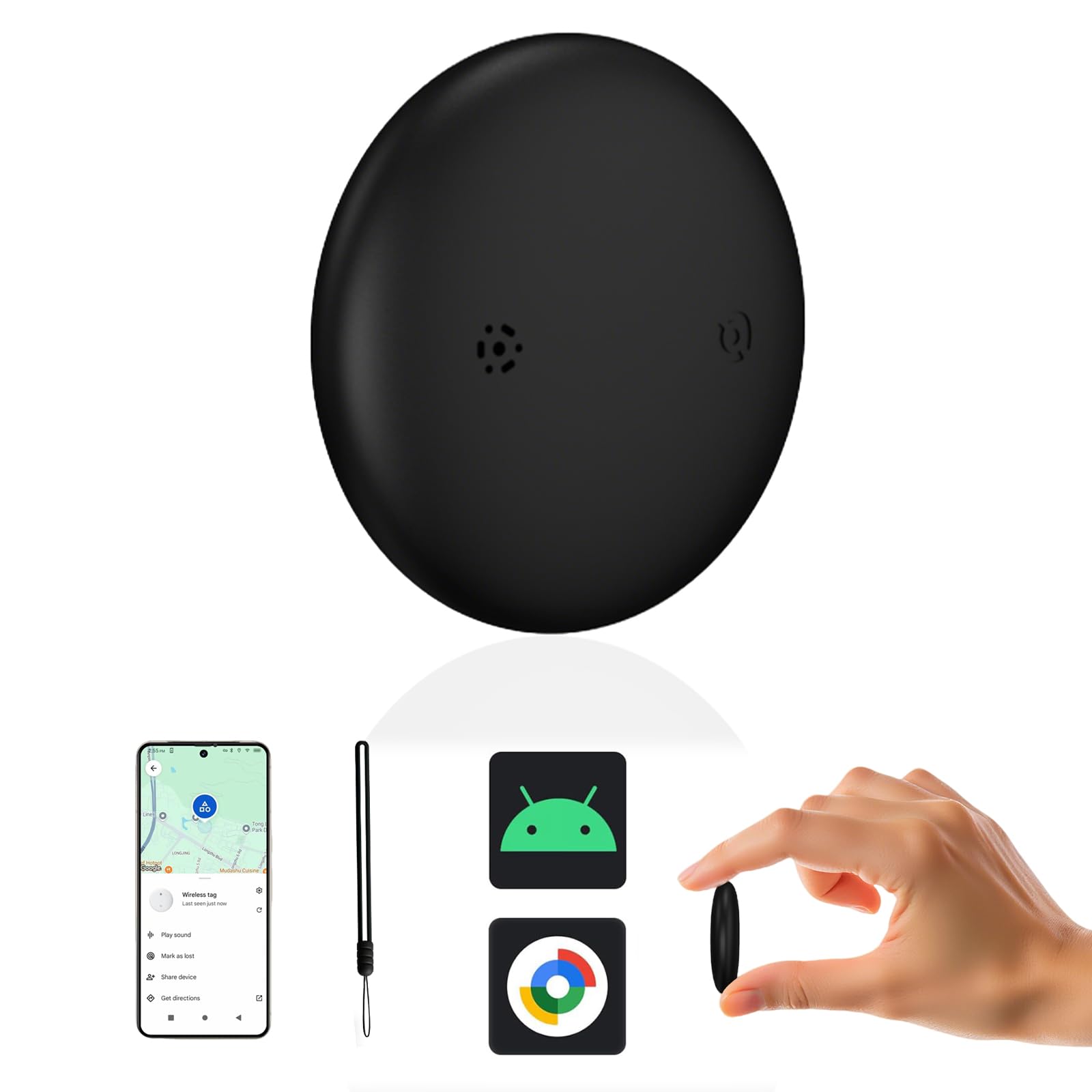 Smart Object Tracker Compatible with Apple Find My and Android Dual Systems Mini Waterproof Finder Locator for iOS and Android Devices-image-22