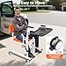 Patient Lift Transfer Chair for Elderly and Disabled Patient Lift Chairs 180°Split Seat with Portable Potty & Seat Cushion,Adjustable Hydraulic Lifting Height,330.7lbs (Orange)
