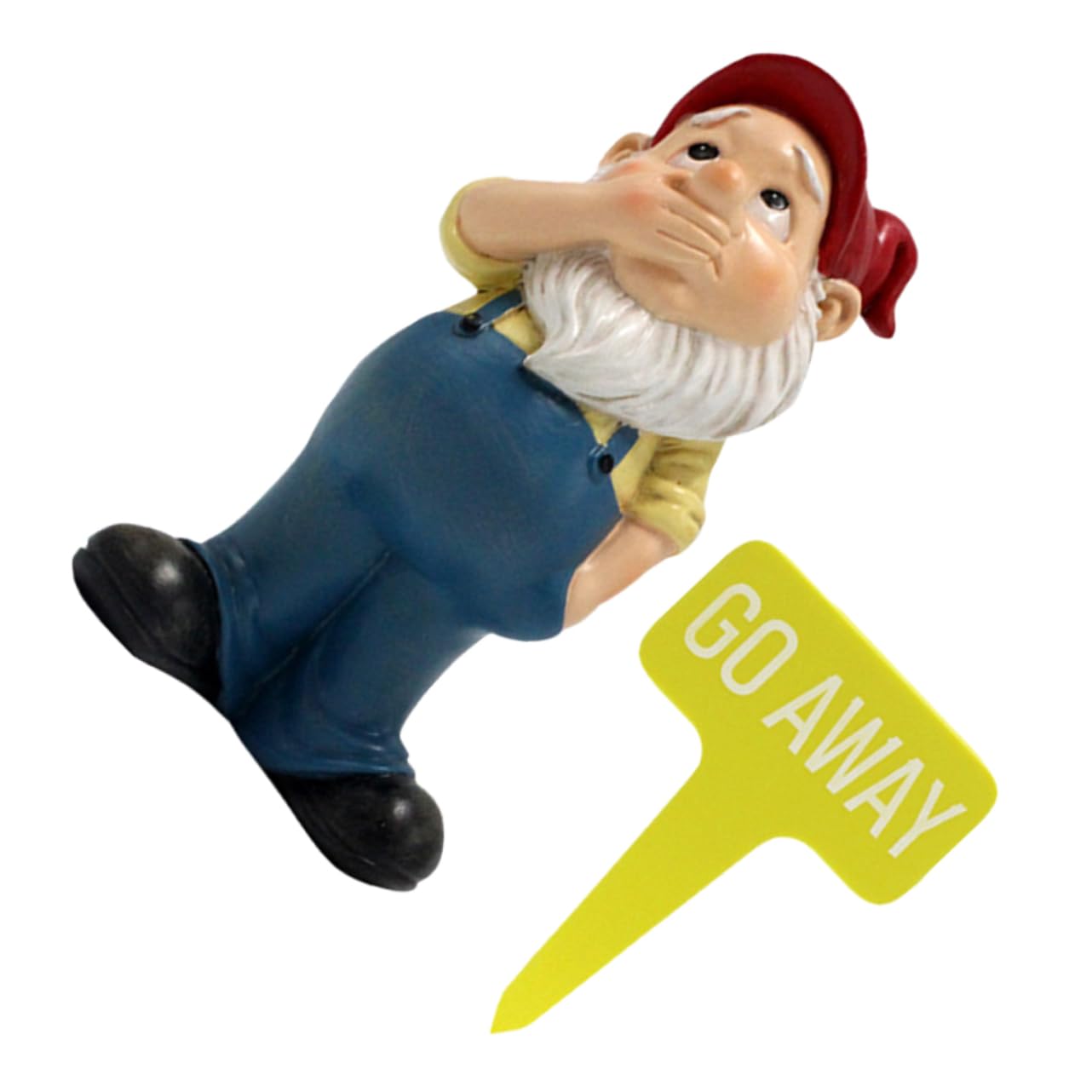 POPETPOP 3 Zestawy Krasnale Ogrodowe Etykieta Ogrodowa Stawka Gnom Z Żywicy Posąg Gnoma Ozdoba Krasnal Ogrodowy Z Etykietą Gnom Na Zewnątrz Dekoracja Uroczy Gnom Z Etykietą Gnom Z Żywicy I