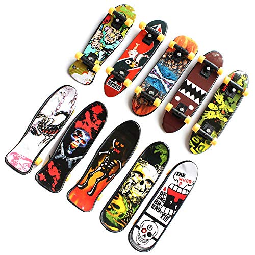 Lot de 12 mini skateboard à doigts - Idéal pour Noël, petits jouets, anniversaire d'enfant Cover