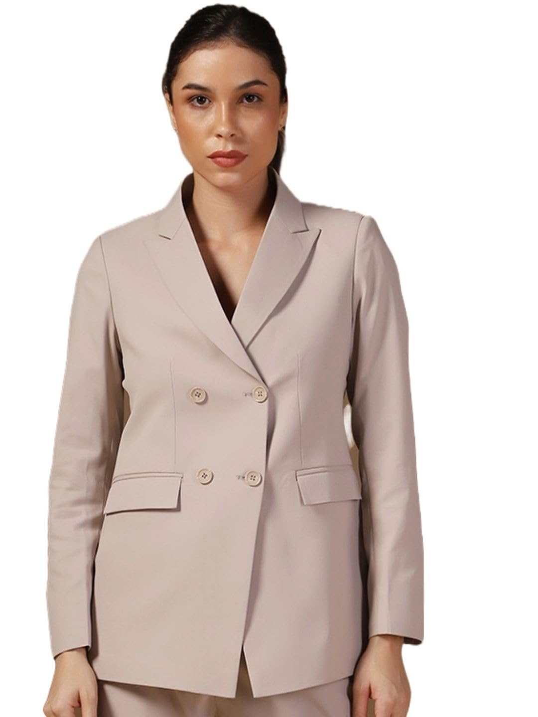 tahvo Women’s Classic Solid Color Blazer | Versatile Jacket for Office Meetings and Social Events-picture-23
