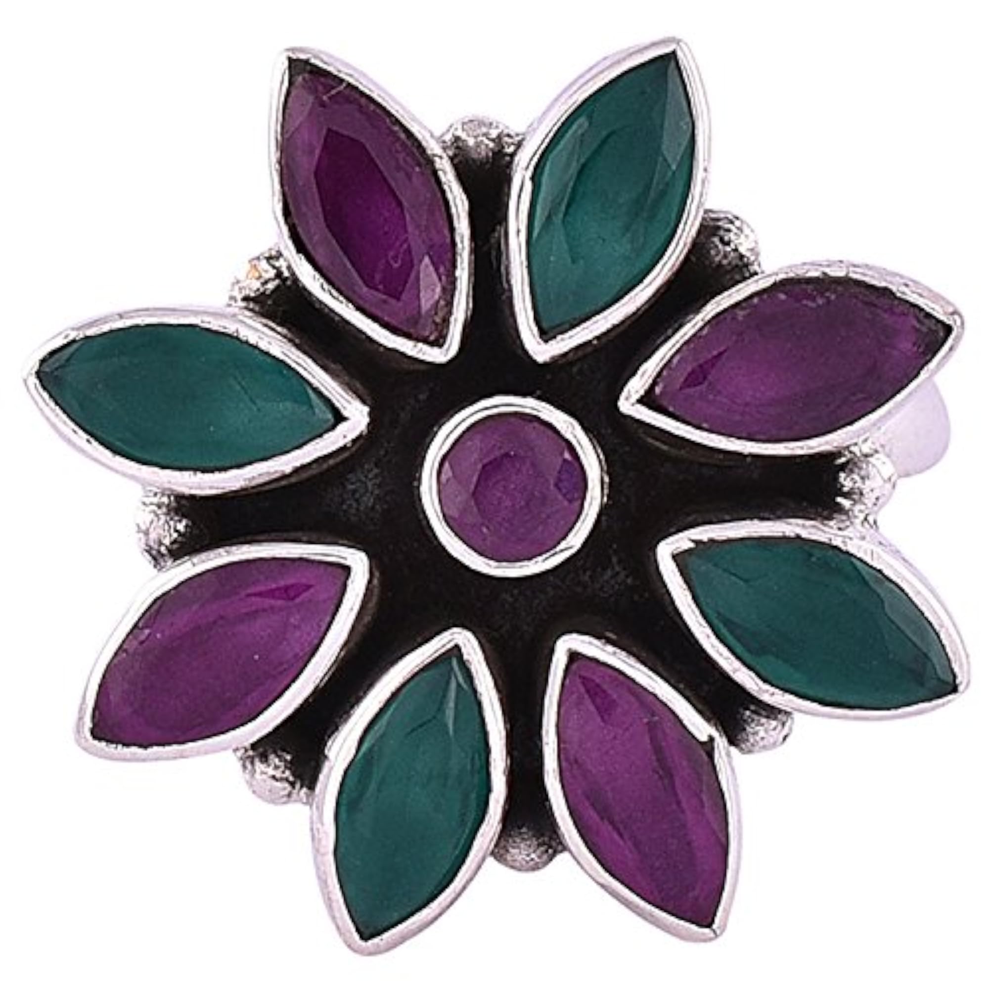Women's 925 Sterling Silver Emerald Ruby Toe Rings, Elegant Gift