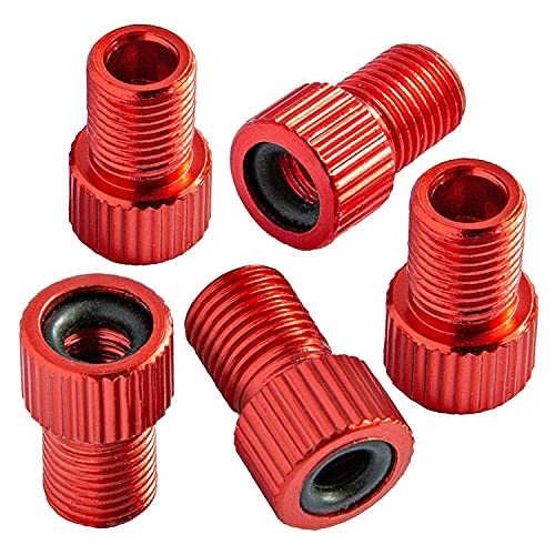 SODIAL 5Pcs Adaptador De VáLvula De AleacióN De Aluminio para Bicicleta Cubierta...