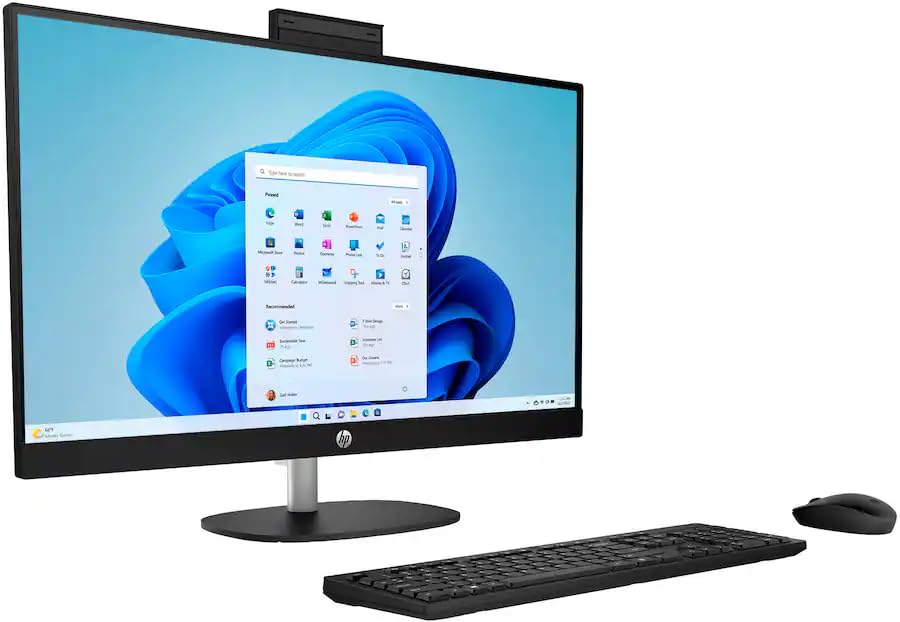 Image of Customized HP 27 inch Touch-Screen All-in-One PC, AMD Ryzen 7 7730U(Outperforms Core-i7-1355u), 8GB / 16GB / 32GB / 64GB RAM, 512GB / 1TB / 2TB SSD, Anti-Glare FHD Display,HDMI, Wireless KB&M, Win 11