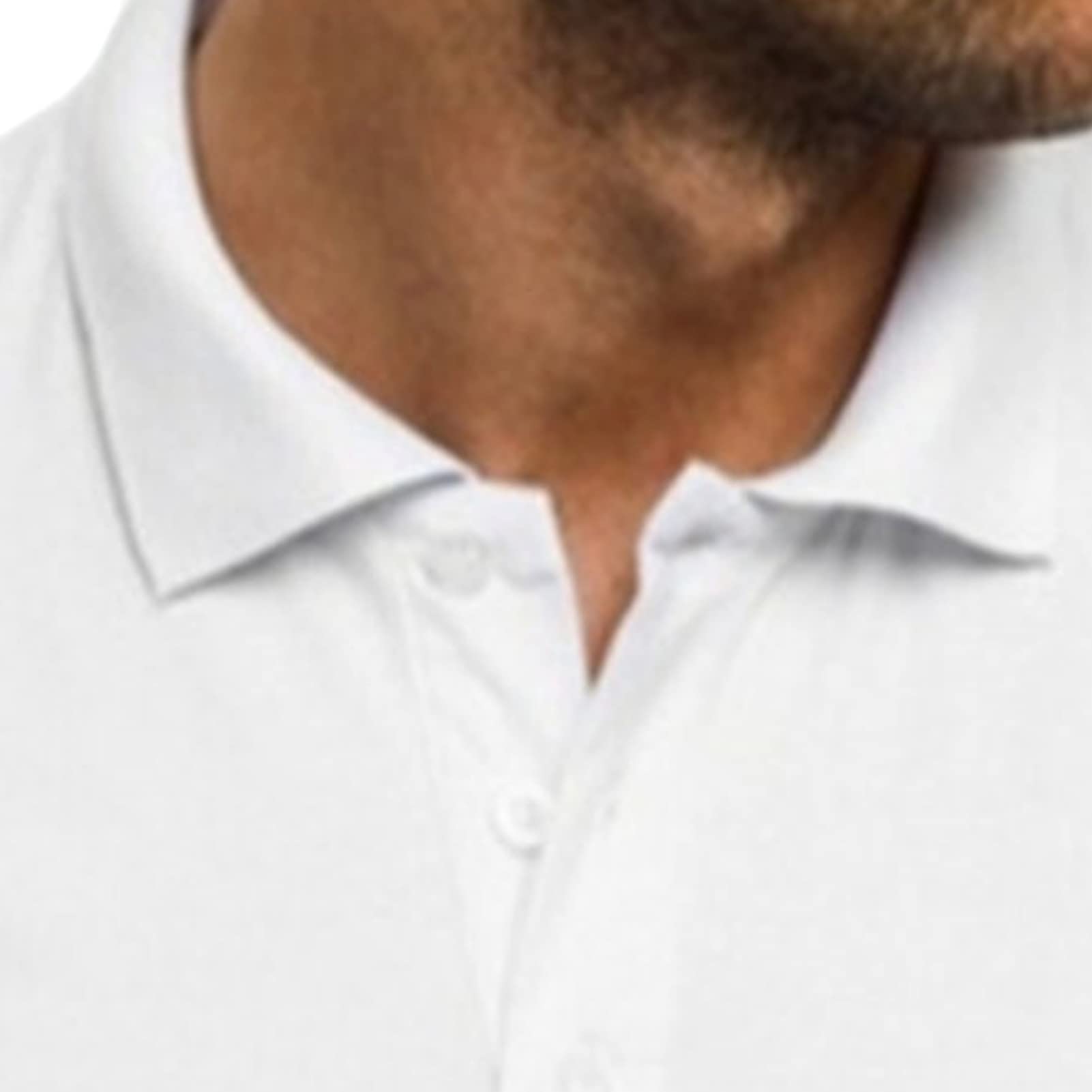 Maiyifu-GJ Men's Regular Fit Golf Polo Shirts Short Sleeve Slim Fit Button Up T-Shirts Summer Casual Tennis T Shirts (White,Large)