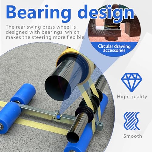 Klebebandmaschine, Klebeband Markierungsmaschine Parkplatz-Streifenmaschine mit Kreis-Kit Manuelles Bodenklebeband Applikator Court Line Tapes Applikator Einstellbarem Abstand Schnellmarkierung