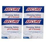 Secure Daily Cleansing Tablets - pH 9 Formula Thoroughly Cleans Dentures - FSA & HSA Approved - Fights Odors, Stains & Germs - For Dentures,...