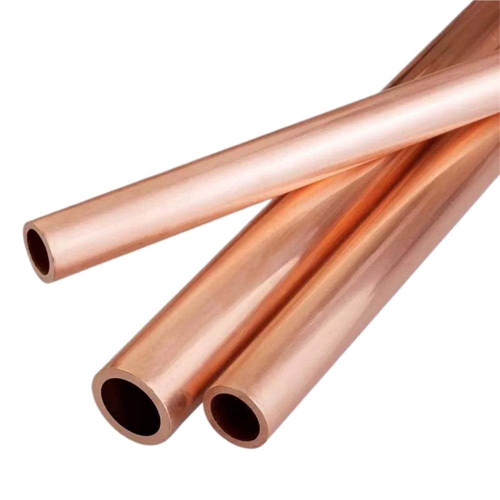 FRAOMHFW Length 500mm Red Copper Tube Hollow Copper Round Pipe CNC Metal OD 11mm 12mm 13mm 14mm 15mm 16mm 17mm 18mm 19mm 20mm ID 5mm~24mm(OD11 x ID10mm 1pc)