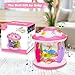 Aboosam Baby Girl Toys 6-12 Months: Babies Ocean Rotating Light Up Musical Toys 12-18 Months Crawling Learning Infant Toy for Toddlers 1 2 3 Years Old Baby Girl (Pink)