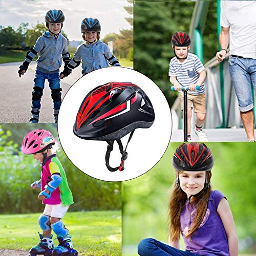 Oeyliz Kids Bike Helmet Toddler Helmet Adjustable Toddler Bike Helmet Ages 3-8 Years Old Multi-Sport For Bicycle Cycling Skate Scooter Boys Girls Bike Helmet（Black Red） #TOP4