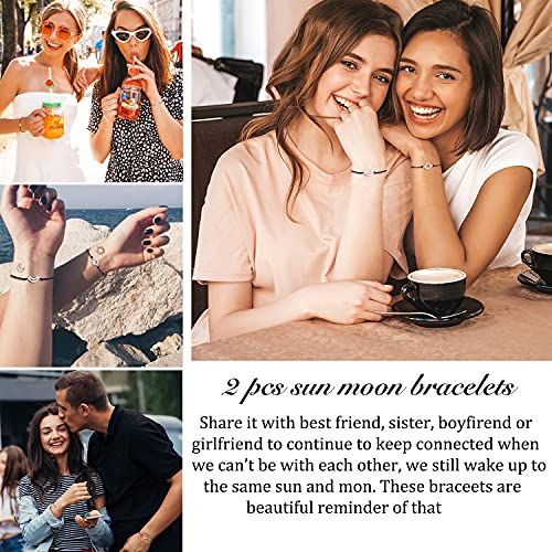 MANVEN Matching Bracelets for Couples Best Friends Pinky Promise Bracelets Birthday Gifts for Family Sister Women Men2