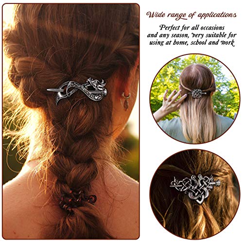 Syhood SYHOOD-266235 6 Pieces Retro Silver Viking Celtic Alloy Hair Clips thumb #5