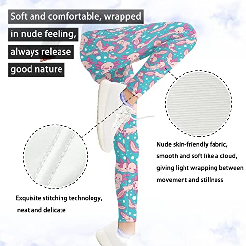 Disnimo Cute Axolotl Girls Active Legging Size 8-9 Stretch Athletic Dance Leggings Soft Long Gym Workout Running Yoga Sport Tight Pants Ankle Length Leggings For Home School Outdoor #TOP4