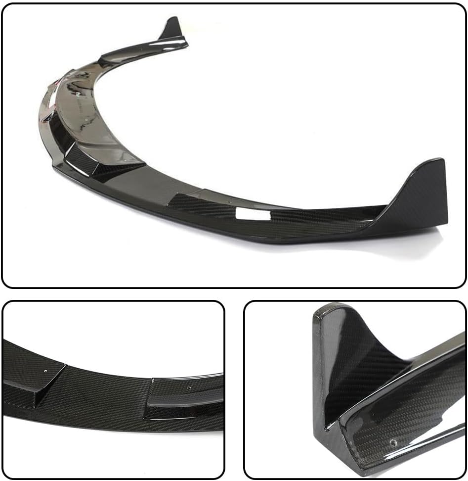 Dry Carbon Fiber Front Bumper Lip Fits for Porsche Taycan Turbo 9J1 Sedan 4-Door 2019-2021 Front Chin Spoiler Factory Outlet