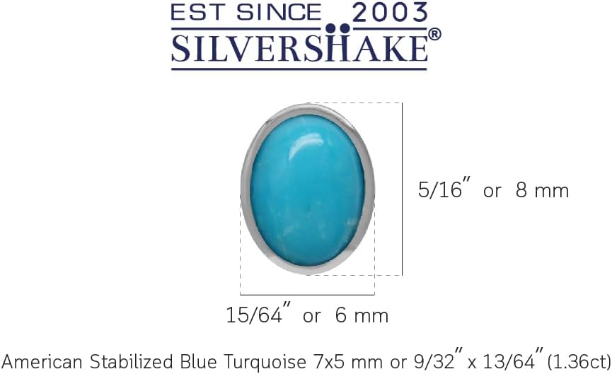 Silvershake 7X5mm Oval Shape Cabochon Stones White Gold Plated or Yellow Gold Plated 925 Sterling Silver Business Attire Stud Post Earrings Jewelry for Women and Teens