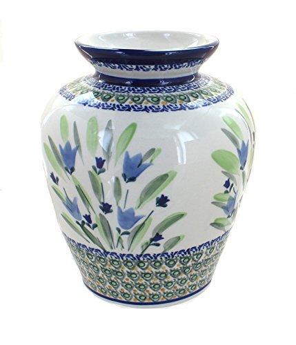 Blue Rose Polish Pottery Blue Tulip Medium Vase #TOP6