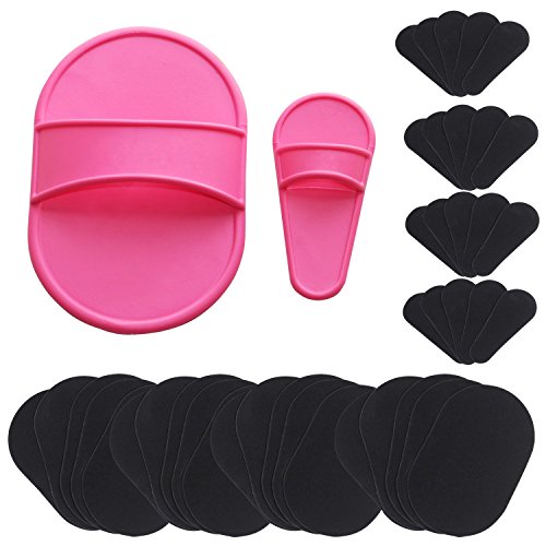Paquete de 40 almohadillas exfoliantes para depilación, piel suave en las piernas, brazo, cara, labio superior