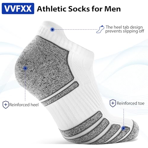 Women's Ankle Athletic Moisture Wicking Socks Running Short Thick Breathable Cushioned Low Cut Tab Sports Socks 6 Pairs3