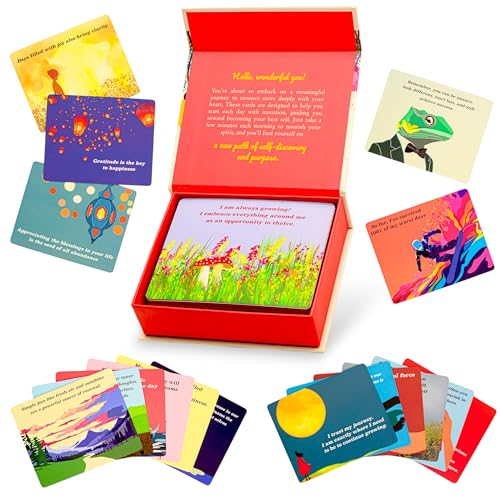HALD Positive Affirmation Cards with Mindfulness Exercises Inspirational Tools for Everyone Motivational Items Self Care Gifts for Women Men & the Youth 60 Transformative Affirmation Cards