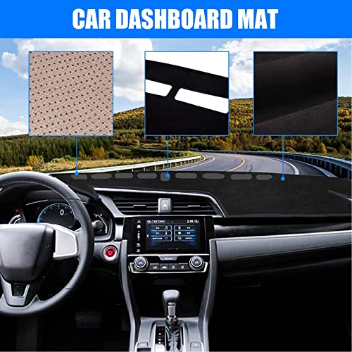 Kucalsfre Dashboard Cover For Toyota Tundra 2014-2021, 2023 Upgraded Suede Dashboard Mat Carpet Smoothly Nonslip Protector Sunshield No Glare Dash Cover For Car Interior (Black) #TOP4
