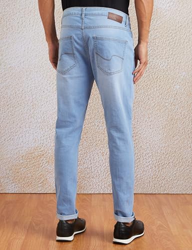 Image of Amazon Brand - Symbol Men Cotton Rich Stretchable Jeans | Casual Denim Carrot Fit