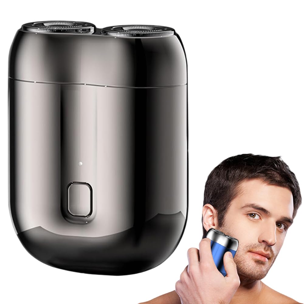 New Model Mini Dual-Head Electric Shaver for Men, 2025 Upgraded Pocket Shaver USB Mini Shavers, Washable Double Head Rechargeable Waterproof Compact