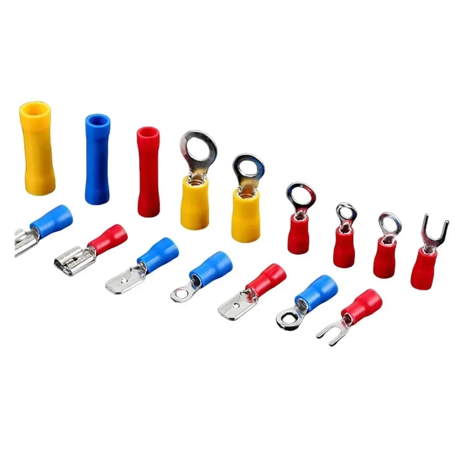 Verschiedene elektrische Crimp-Anschlussklemmen-Sets, 280/1500 Stück – kaltgepresste männliche und weibliche Schnellverbindungskabelschuhe(1500pcs)