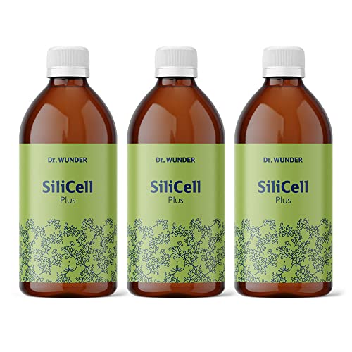 Dr. Wunder® SiliCell Plus 3x 500ml: hoch konzentriertes organisches Silizium (Kieselsäure) aus dem Schachtelhalm || für starke Knochen, Gelenke und Sehe, schöne Haut, Haare und Nägel Cover