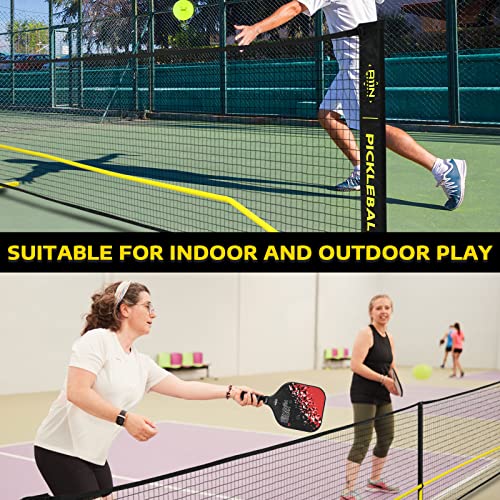 A11N Portable Pickleball Net System, 22Ft Regulation Size, Yellow/Black #TOP5