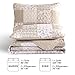 Mybedsoul Beige Boho Quilt Set King Size, 3 Pieces Plaid Floral Bedspread Set Patchwork Reversible Bedding Set Microfiber Bedding Bedspread Coverlet Set for All Season 90