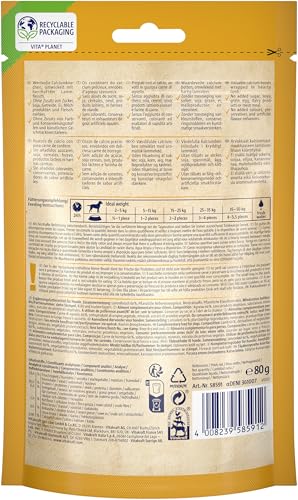 Vitakraft Pure Lamb Bonas, Hundeleckerli, Calciumknochen mit Lammfleisch, Hunde Trainingsleckerli, ohne Zusatz von Zucker (8x 80g)