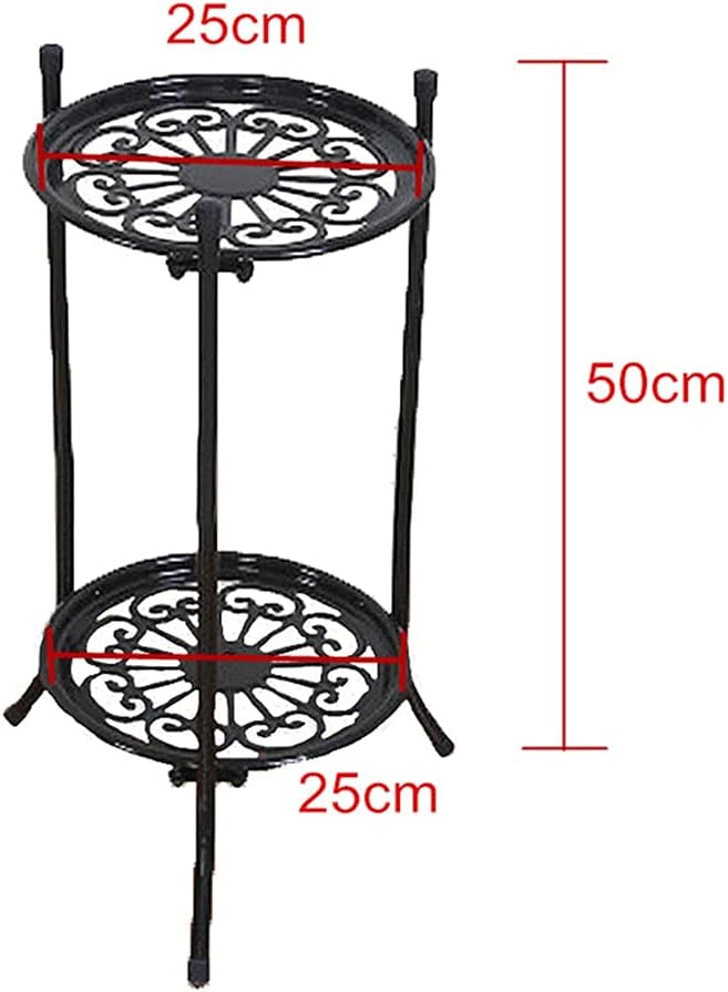 2 Holder Flower Stand Metal Plant Pot Stand Flower Display Shelf Garden Patio Home Outdoor