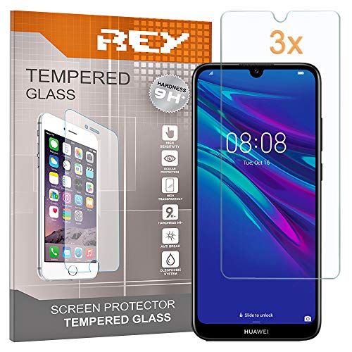 [Lot de 3] Verre Trempé pour Huawei Y6 2019 - Y6 Pro 2019 - Honor Play 8A - Enjoy 9E, Protecteur d'écran qualité supérieure