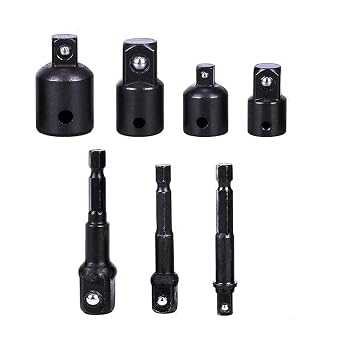 3 Pcs Power Drill Impact Grade Socket Adapters Set For Power Drill 4 PCS Impact Socket Adapter and Reducer Set