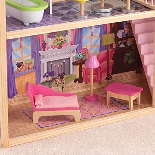 KidKraft 65092 Dollhouse Kayla Wooden House with Furniture and Accessories Included, 3 Storey Play Set for 30 cm/12 Inch Dolls, Multi - Amazon Exclusive