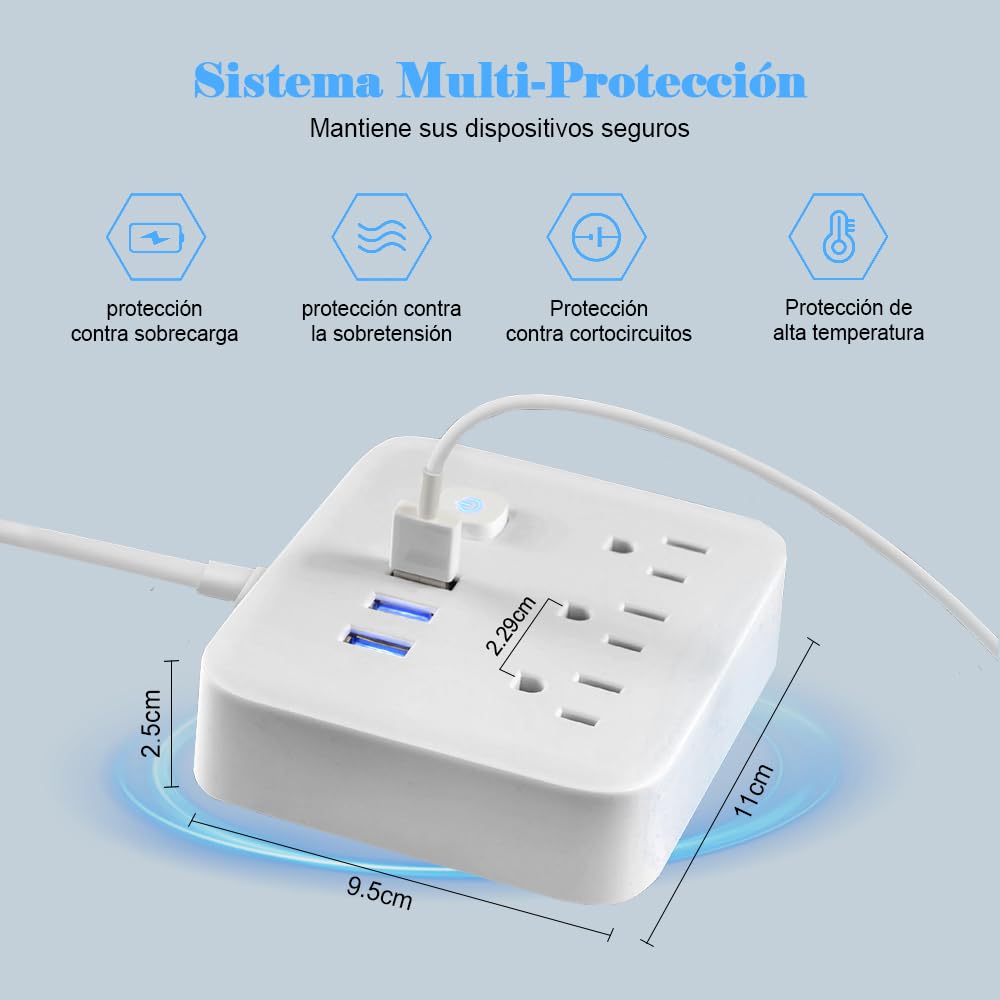 Easytao Enchufe Multiple Inteligente Alexa Echo Dot Multicontacto
