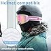 findway OTG Ski Goggles, snow/Snowboard Goggles for Men, Women Youth [Upgraded] Fit for All Helmet - Anti fog & glare & UV, Revo Rainbow