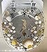 Clear Seashell and Seahorse Resin Toilet Seat, Standard Size Round with Chrome Hinges