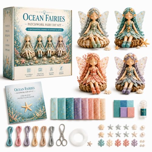 Kit de costura de muñecas de tela aladas para crear en familia tus propios juguetes DIY