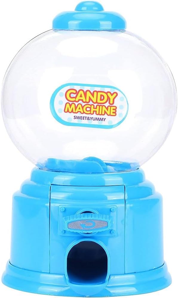 X spring Candy Vending Machine, Gumball Machine with Easy Twist-Off Refill, Mini Candy Dispenser with Twist the Button, Vending Machine Can be Used as Filled with Candy, Piggy Bank and More