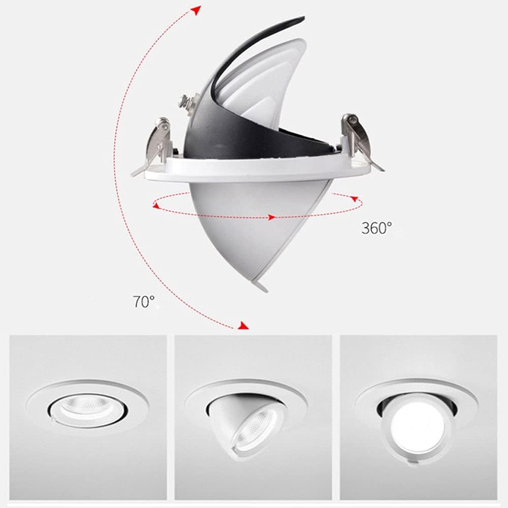 LED Recessed Ceiling Spotlight Flush Mount Spot Light, Rotatable Directional Ceiling Lighting Fixture Accent Spot Lamp, Gallery Corridor Living Room Ceiling Spotlights (Color : 3000k-10W)
