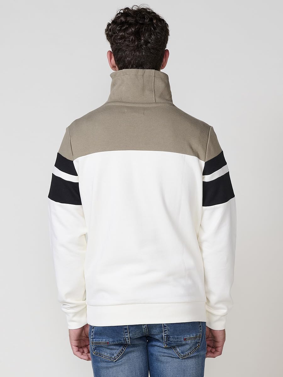 Koroshi Sudadera Hombre Cuello Alto Cremallera Rayas 2521SU14