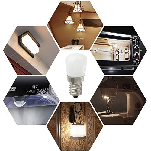 Ctkcom 2W Led Refrigerator Bulb,European E14 Led Bulbs(4 Pack)- E14 Base 15W Equivalent Daylight White 6000K 110V Lamp For Freezer Lighting,Home Lighting #TOP5