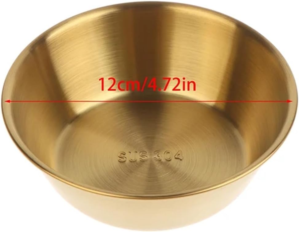 10.5/12/13CM Stainless Steel Salad Bowls Fruit Vegetable Noodle Container Egg Flour Cooking Mixing Bowl For Kitchen Tableware(12cm)